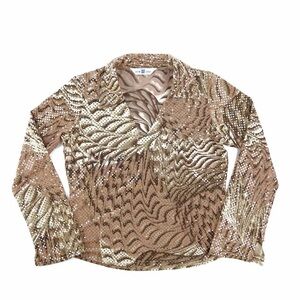 Vintage Y2K 90’s Gold Sequin Top